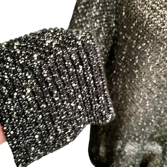 Eileen Fisher Designer Black Fishnet Knit Tunic Sweater Large Italian Yarn - Picture 5 of 13